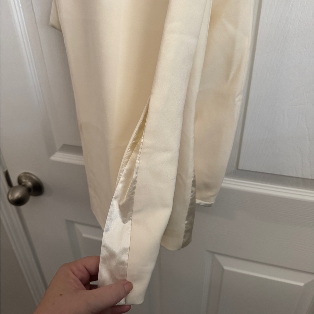 Elegant Cream Satin Blouse